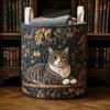 Quilted Laundry Basket Foldable Boho Fabric Laundry Hamper Cute Cat Storage Basket for Clothes Toys Blankets Nursery Bedroom