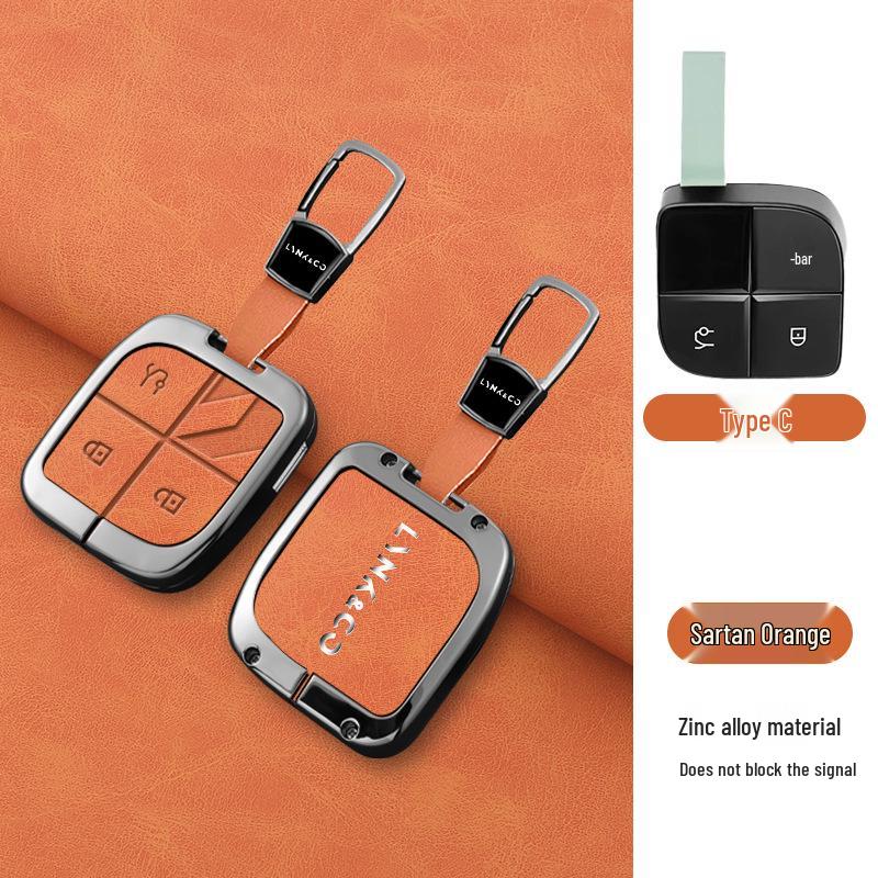 Lynk & Co 03 Schlüsselhülle für Advanced Hatchback mit Herren-Emp-Tasche, Schale und Schnalle