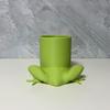 Abstract Frog Flower Pot Succulent Plant Pot Desktop Ornament Pen Holder Plastic Planter Home Decor