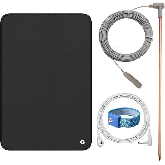 Copper Grounding Rod with 40ft Female Ground Cord, Portable Ground Rod Kit,Great for Grounded Earth Connected Products, Easy to Use with Grounding