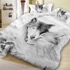 Bettbezug SET 3D Wolf Druck Bettwäsche Bettwäsche Dekor