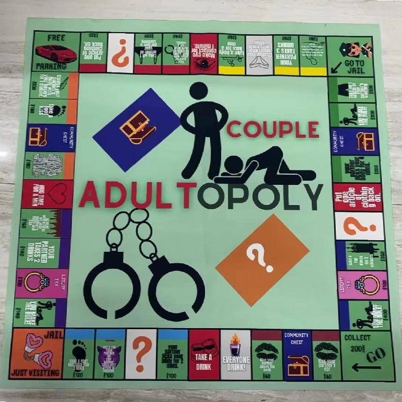 Adult Couple Opoly Board Game Date Night Ideas Conversation Intimacy Cards Deck