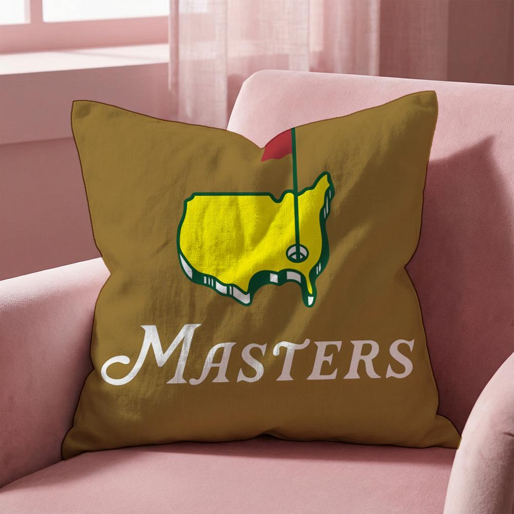 Masters Golf Printing Cushion Cover Multi-Scene Pillow Cover for Home & Car - Reversible, Soft & Durable for Daily Use