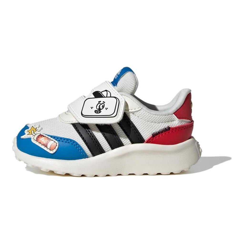 Adidas Neo Run 70S Non-Slip Shock Absorbing Low-Top Walking Shoes Baby Shoes White Blue Red IH8099