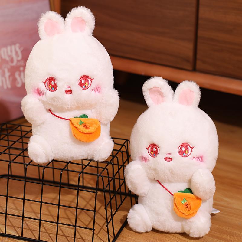 New Cute Little White Rabbit Plush Doll Bag Toy Creative Rabbit Doll