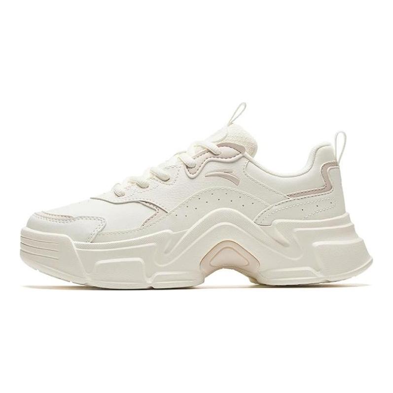 Anta Height Increasing Cushioning Low Top Athletic Shoes Women's White Gray 922328816-7