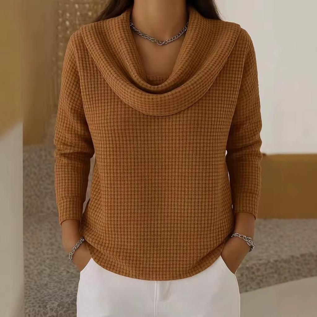 Solid Color Casual Loose T-shirts For Woman Vintage Women's Oversized T-shirt Long Sleeve Tees Fashion Female Tops