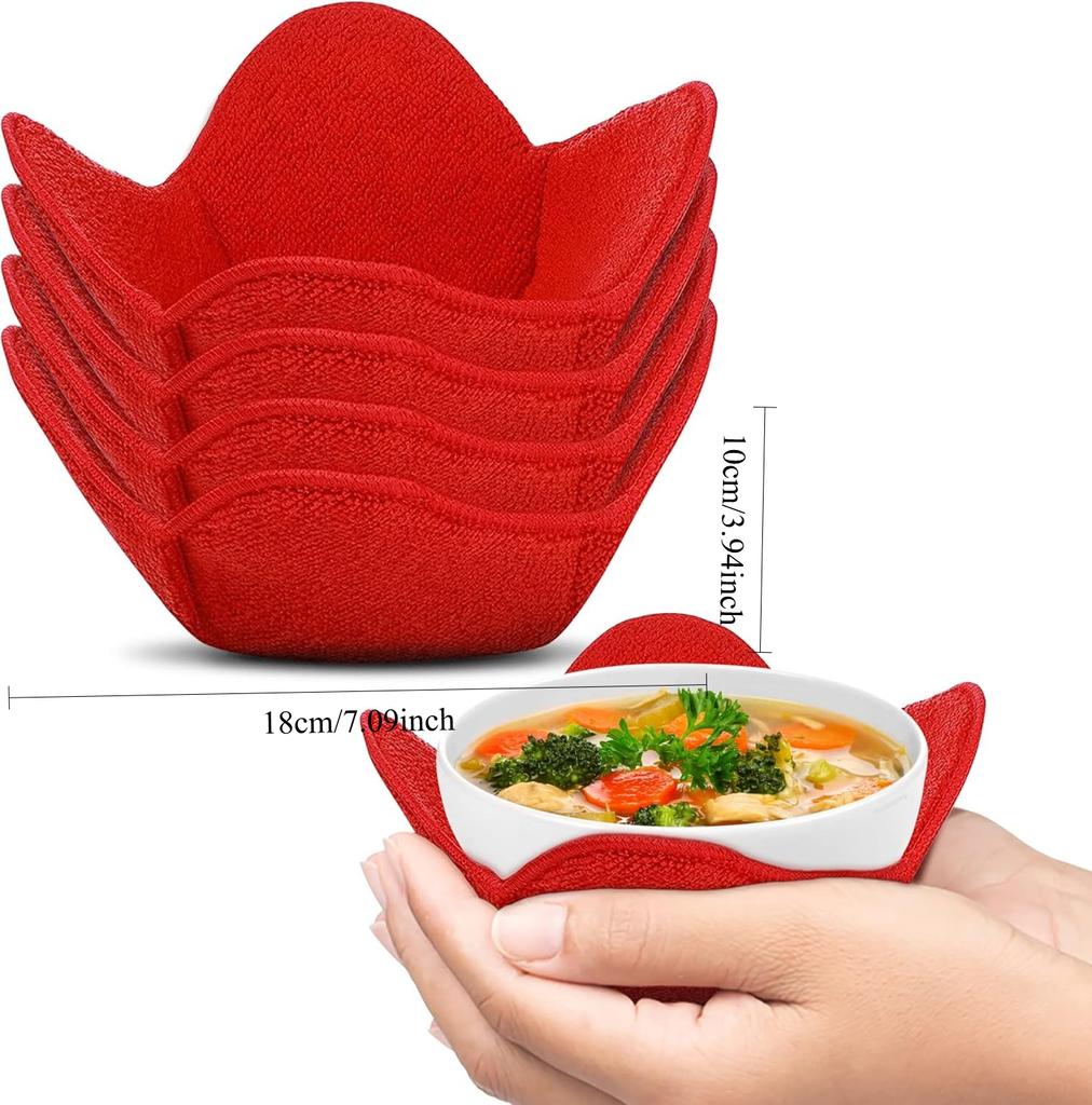 1/3/5/10PCS Microwave Hot Bowl Mat Heat Resistant Anti Scalding Towel Cloth Pad For Kitchen Dining Table Protective Accessory