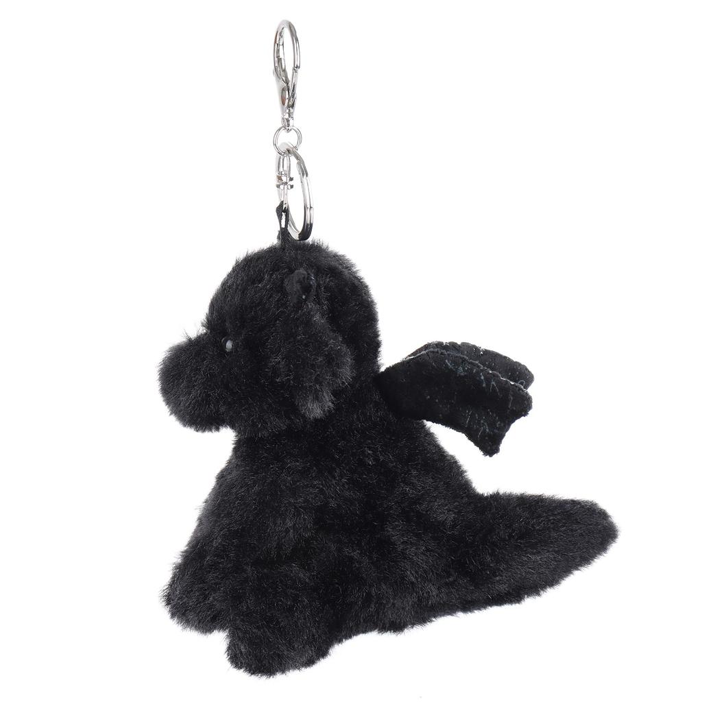 Apricot Lamb Black Dragon Cute Soft Keychain Plush Toy, Perfect for Boys and Girls, Fits Kids' Backpacks and Purses, 10cm