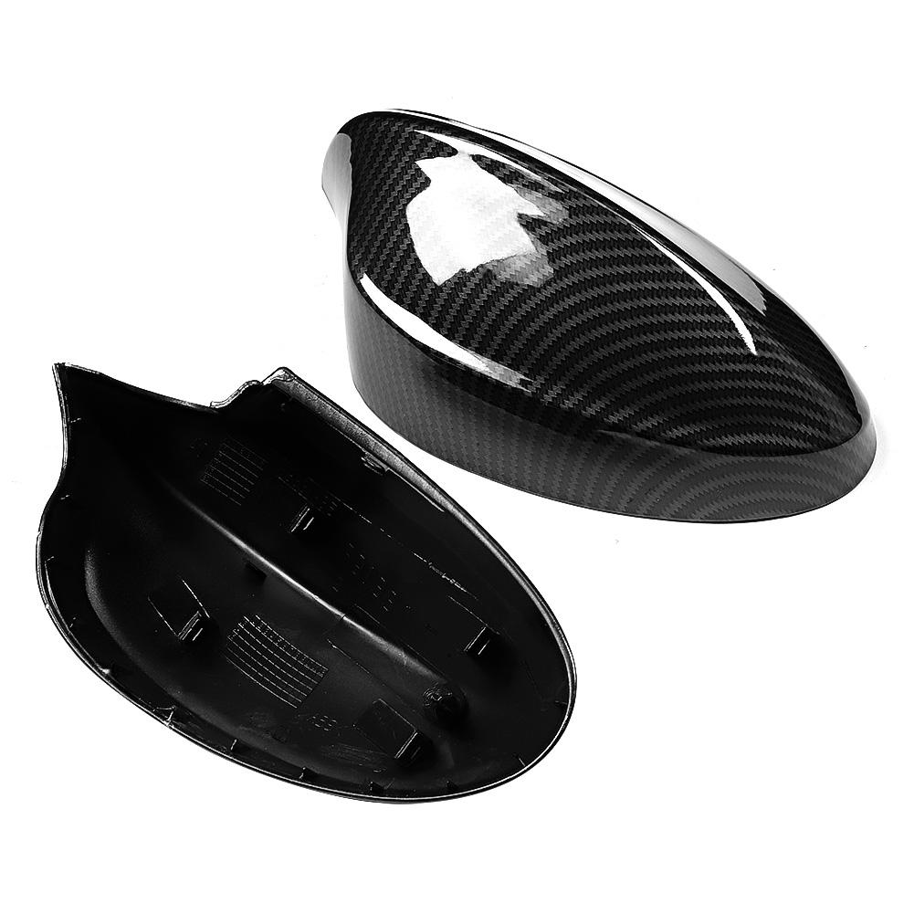

Left Right Kit Carbon Fiber Style Door Wing Mirror Protector Rearview Cover Fits for E90 05 07
