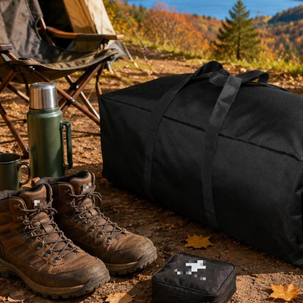 Soft-Sided Cargo Duffel 600D Oxford Cloth Travel Bag PU Coated Sports
