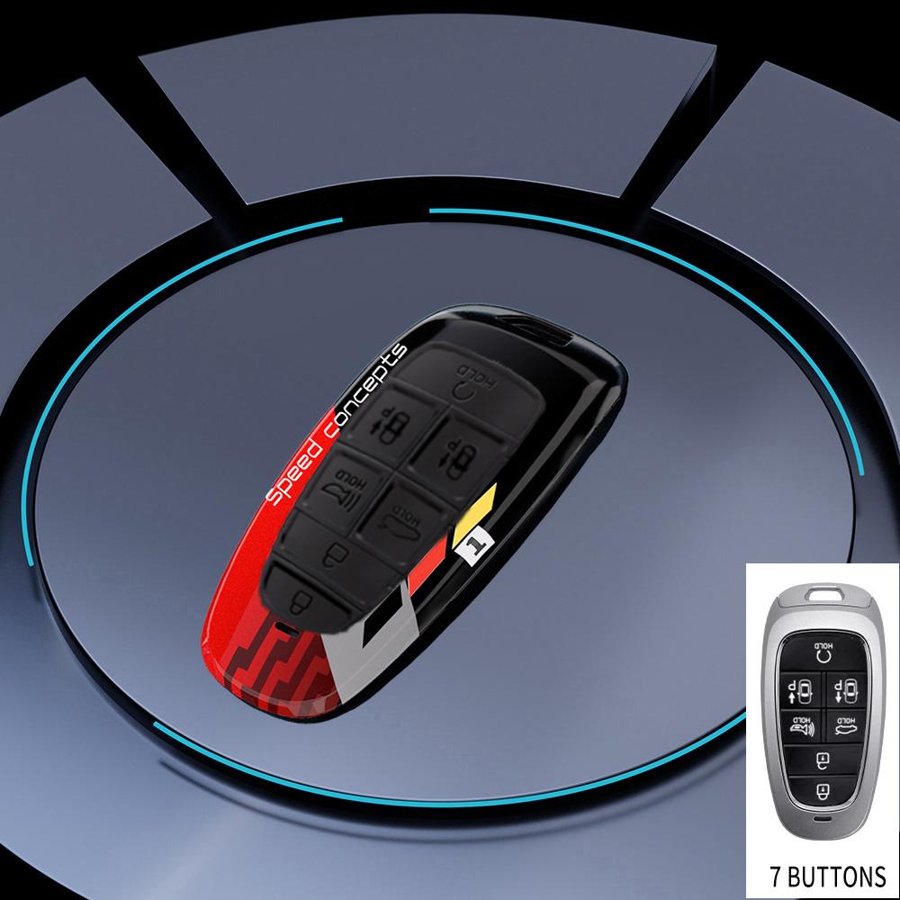 Graffiti Car Key Case Cover For Hyundai Solaris Sonata Hybrid Nexo Nx4 New Grand Santa Fe Tucson Accessories