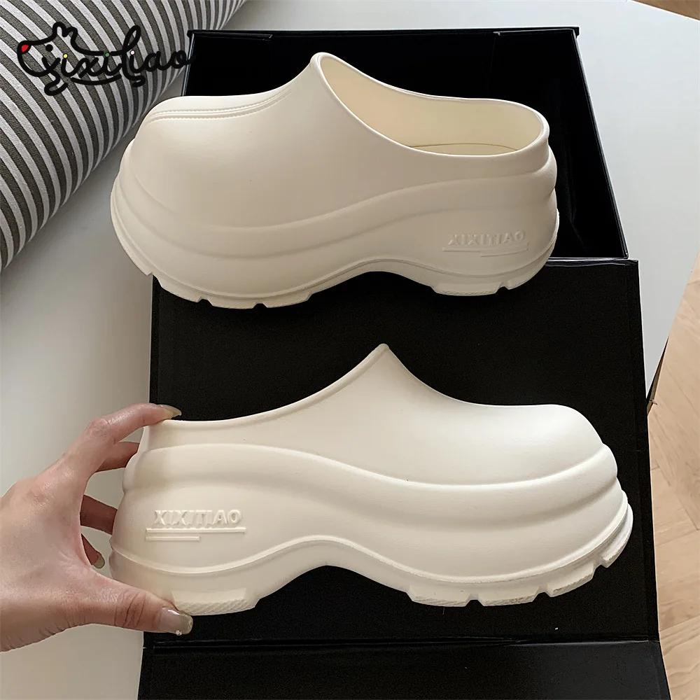 Chunky Platform Clogs Shoes for Women Thick Bottom Non Slip Beach Sandals Woman Summer Fashion Wedges EVA Sandals Slippers