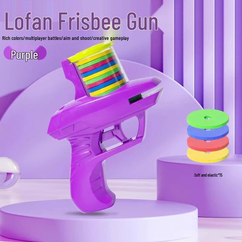 Kids  Foam Dart Radish Blaster: Soft Bullet Toy Flying Saucer Gun for Continuous Shooting - Perfect Gift for Boys