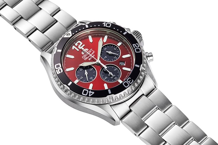 [Orient Watch] Wristwatch Mako Mako SOLAR Solar Powered Chronograph with Domestic Manufacturer's Warranty RN-TX0207R Men's Red