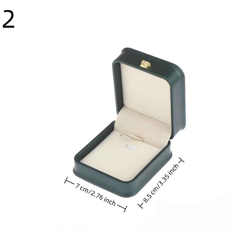 Boîte à Bijoux Bague Cuir PU Organisateur de Bijoux Bague Boucle d'Oreille Collier Pendentif Boîte Présentoir Cadeau Proposition Fiançailles Mariage