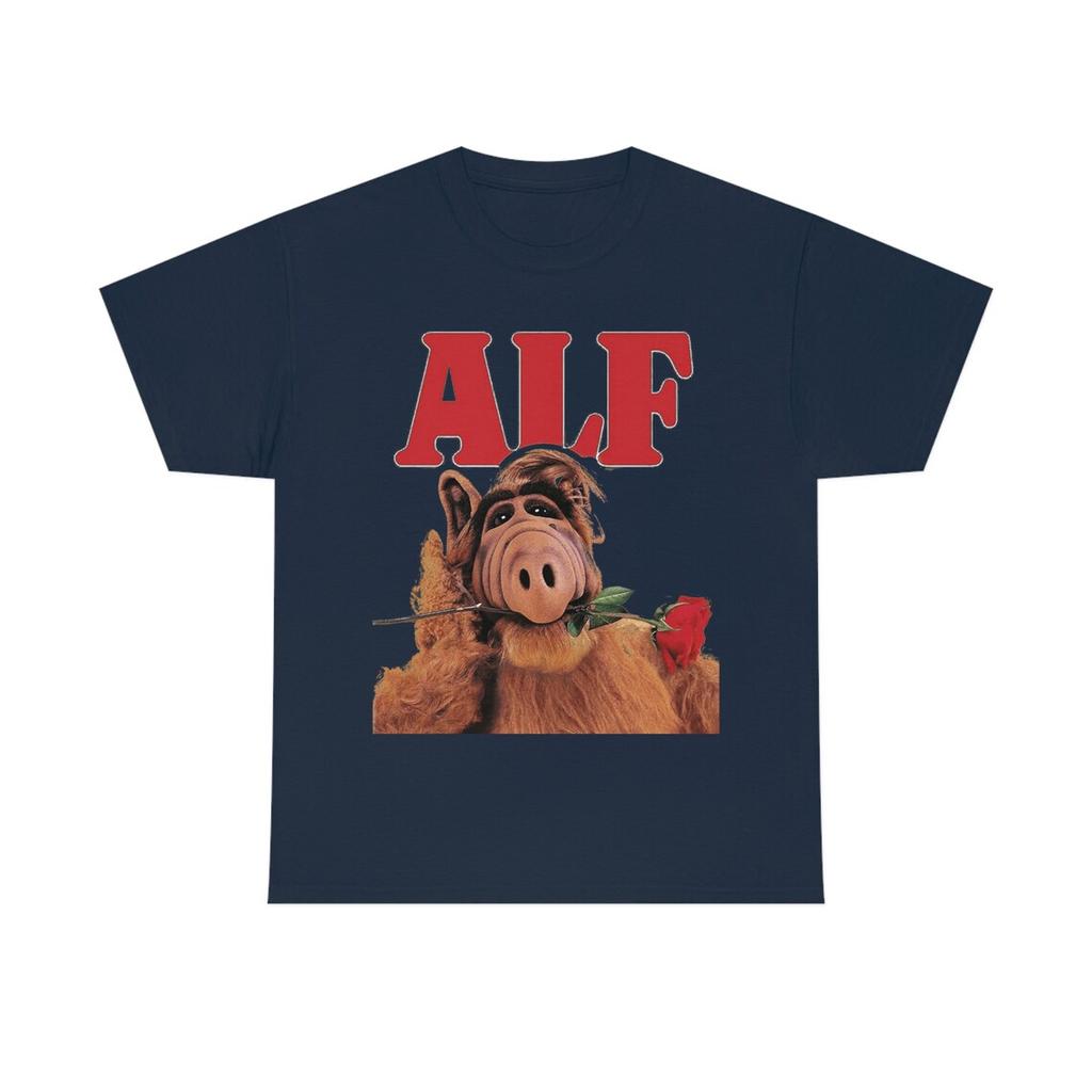 Alf V8 Movie Poster 80s Cartoon Graphic T Shirts 90s Retro Style ALF Character TV Show Unisex Tee 100% Cotton Men All Size S-6XL