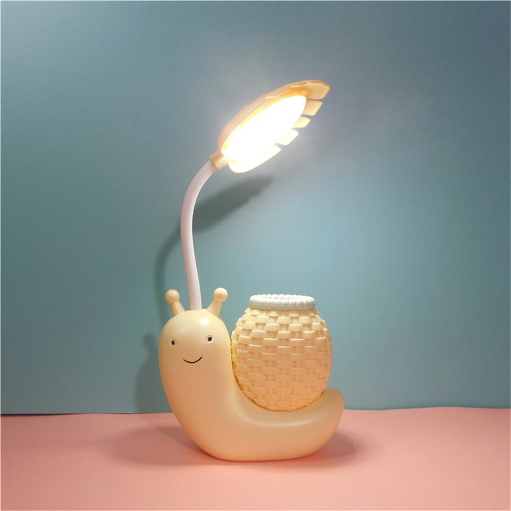 Cartoon LED Snail Desk Lamp Children Bedroom Night Light  Reading Study Birthday Christmas Gift Home Decorations Eye Protection