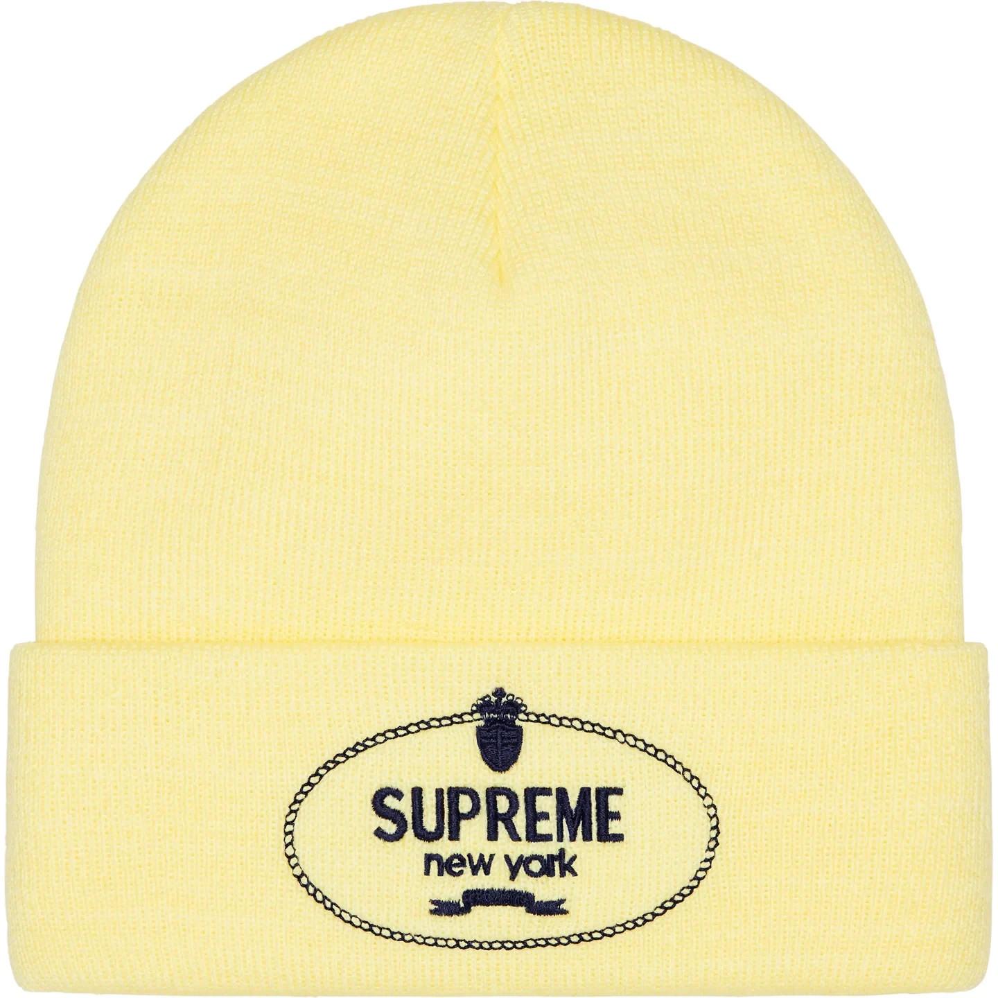 Supreme Crest Beanie Yellow One-Size