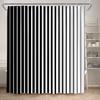 Black And White Striped Shower Curtains Modern Nordic Style Minimalist Geometric Home Bathroom Decor Bath Curtain With Hooks