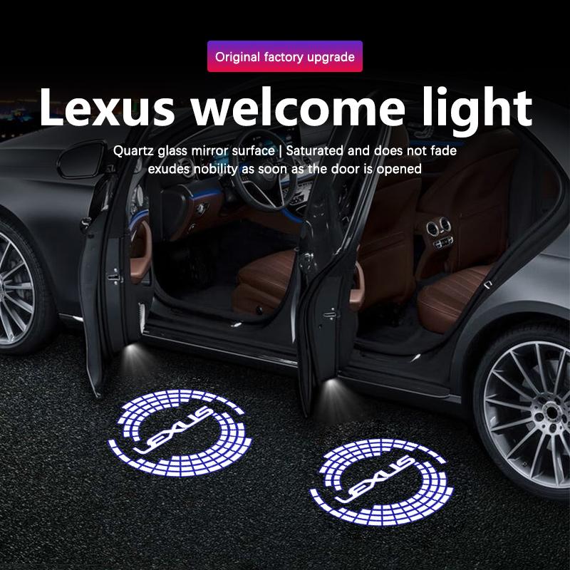 LED Bil Dør Logo Prosjektor Ghost Shadow Velkomstlys For Lexus ES250 ES300 ES350 RX300 LX470 LX570 ES RX GX UX RC Tilbehør