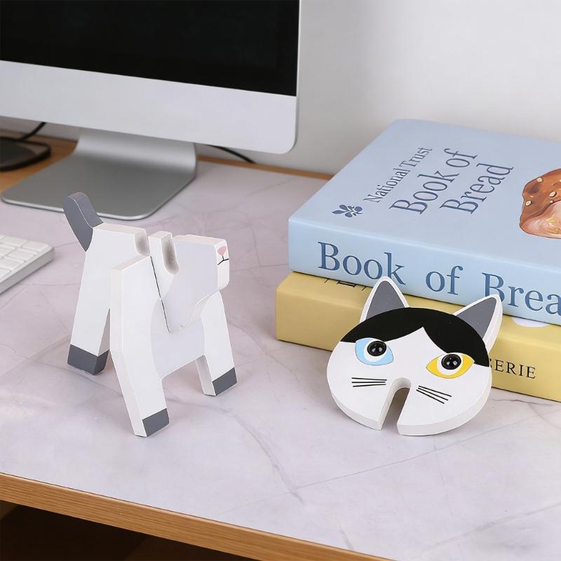 Lovely Animal Shape Eyeglasses Holder Detachable Wooden Glasses Stand for Home Office And Kids Room Decoration