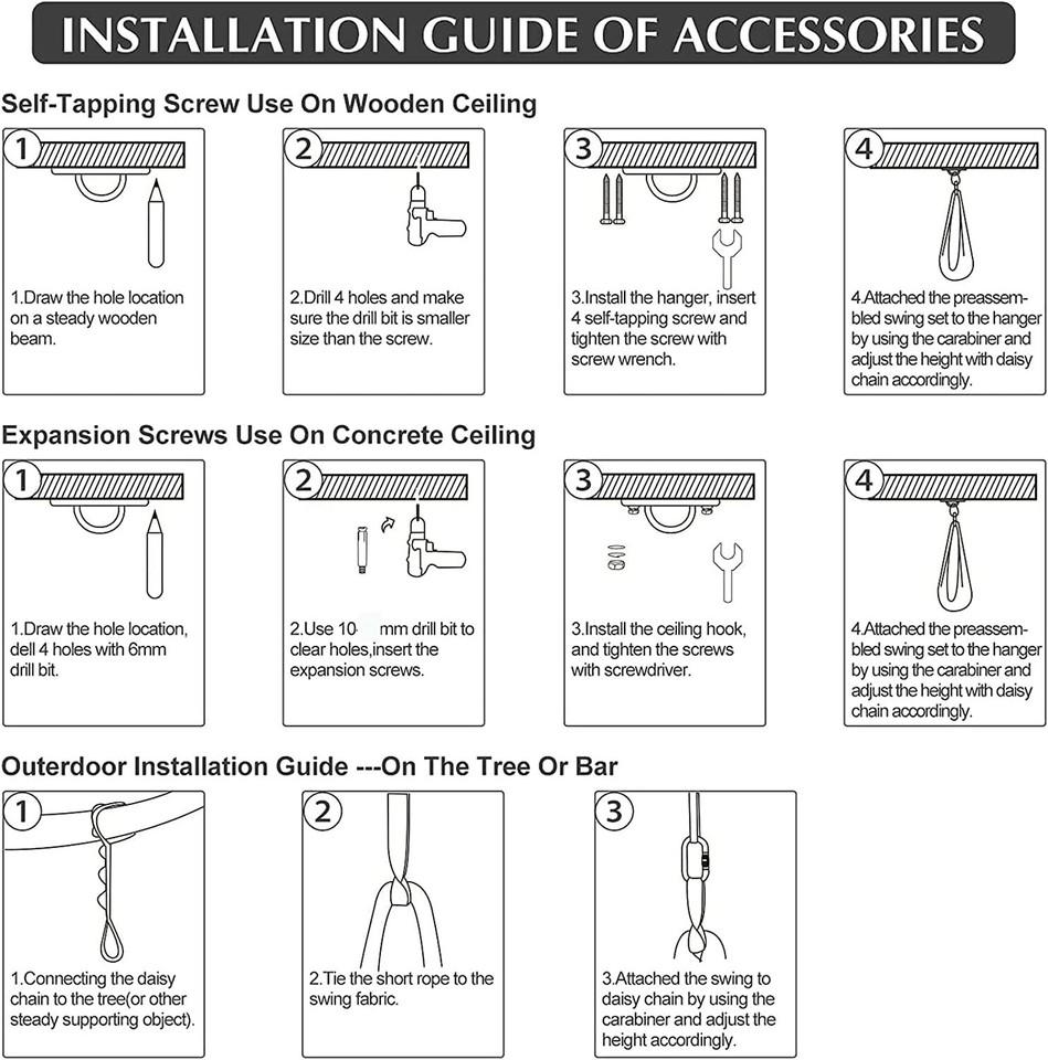 New Children's Swing Hammock Indoor Outdoor Yoga Therapy Autism Resilient