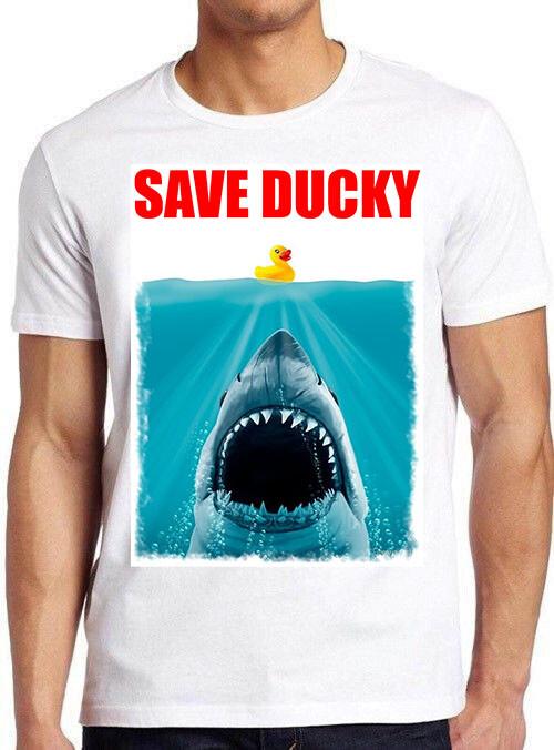 Save Ducky Jaws Parody Meme Funny Vintage Cult Movie Gift Tee T Shirt M650 M