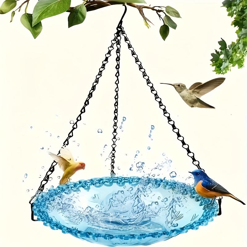 ORNAMENTAL SUSPENDED BIRD FEEDER - Vibrant Bird Bath Featuring A Chain, To Put Together Hummingbird Present, Suspended Tree & Outdoor Garden Ornament