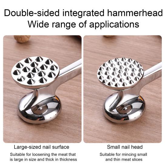 Double-Sided Meat Tenderizer Heavy Duty Meat Hammer for Tenderizing Beef Veal Pork Chicken Multi-functional Kitchen Tools