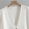 Women'S Spring And Autumn Casual Suit Fashionable High Neck Sweater Cardigan Vest Wide Leg Pants Knitted Three Piece Set