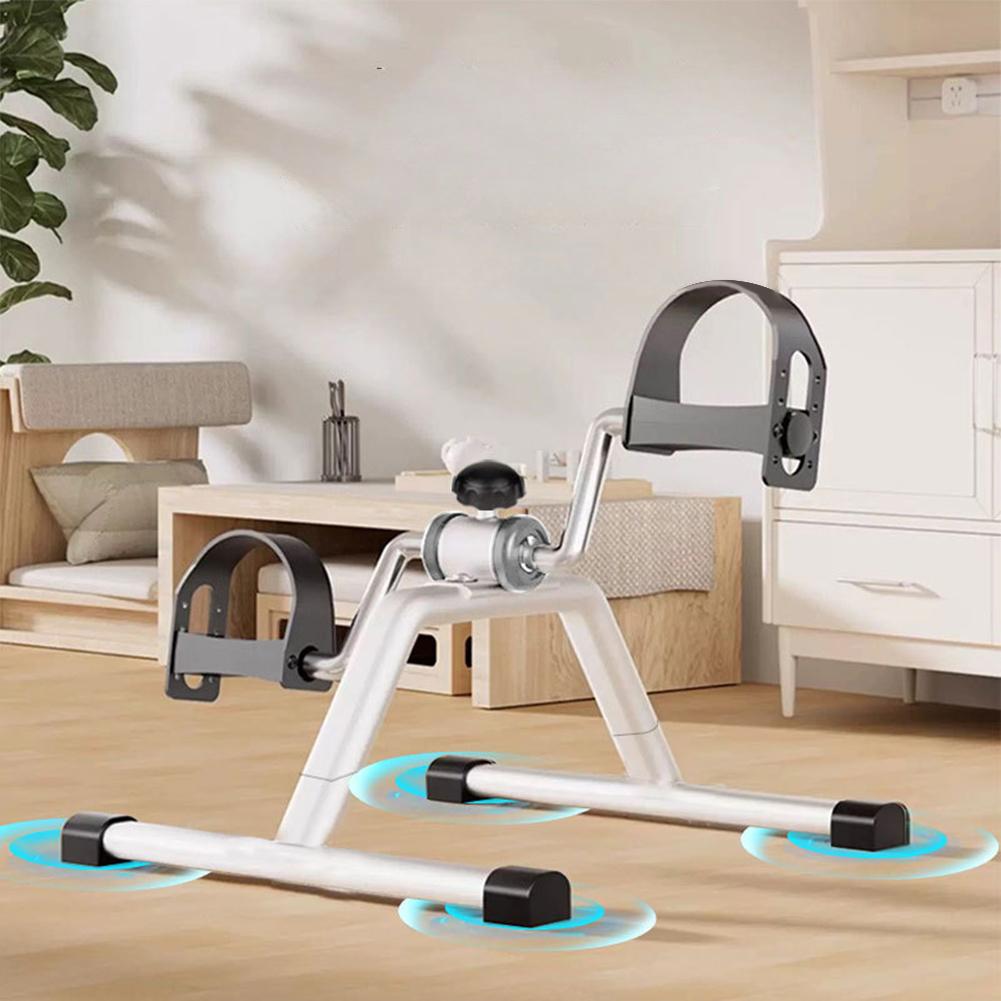 Portable Pedal Exerciser Under Desk Bike Pedal Exerciser Adjustable Resistance Mini Bicycle Trainer Non Slip for Home Exercise