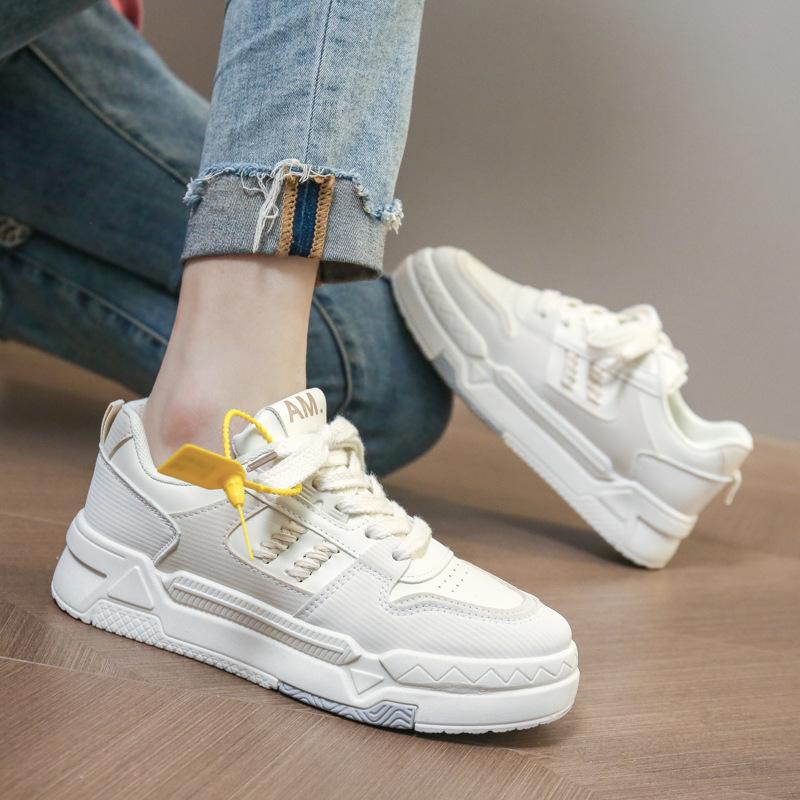 Women's Spring Thick Soled Sponge Cake Bottom Sports Sneaker Casual Breathable Single Shoes Board Shoes 35-40