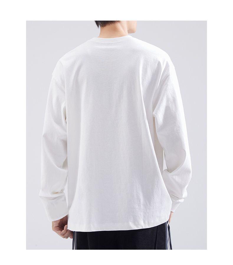 2025 Men's Trendy Long Sleeve Spring/Autumn T-Shirt: Versatile Base Layer and Handsome Outerwear Sweatshirt