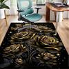 Blue Roses And Butterflies Office Rug Chair Mat, Entryway Carpet, Suitable for Front Door, Bedroom, Living Room, Desk, Holiday Gift