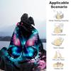 1pc Butterfly Fantasy Flannel Blanket, Comfortable and Warm Blanket, for Camping Sofa Bed and Couch Office007