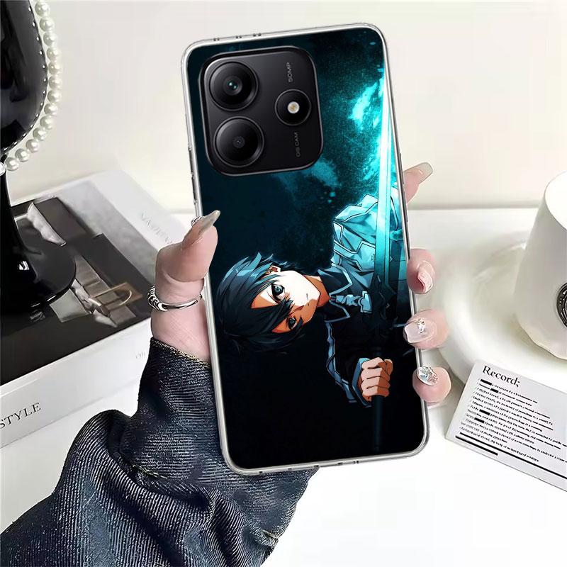 

М який чохол для телефону Sword Art Online Кіріто для Xiaomi Redmi Note 15 14 14S 13 12 Pro Plus 12S 11 11S 11E 10 10S 11T 5G Fundas Coque Note 14 Pro Plus