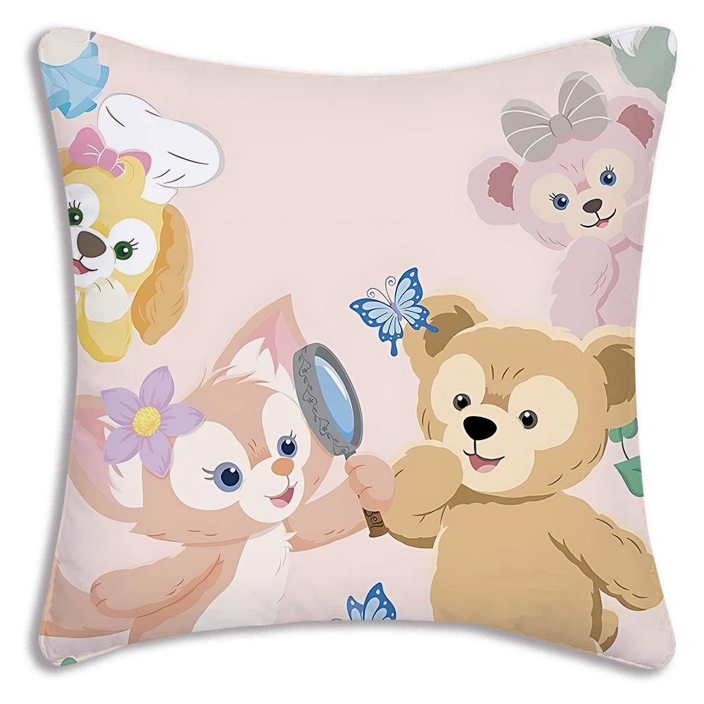 Hot Anime Bears - Duffys Pillow Covers Cartoon Sofa Decorative Home Double-Sided Printing Short Plush Cute Cushion Cover
