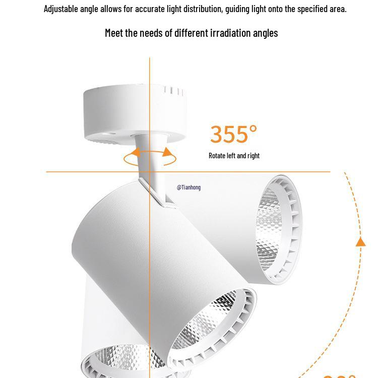 Adjustable Angle Super Bright Surface Mounted Spotlight for Home and Commercial Use