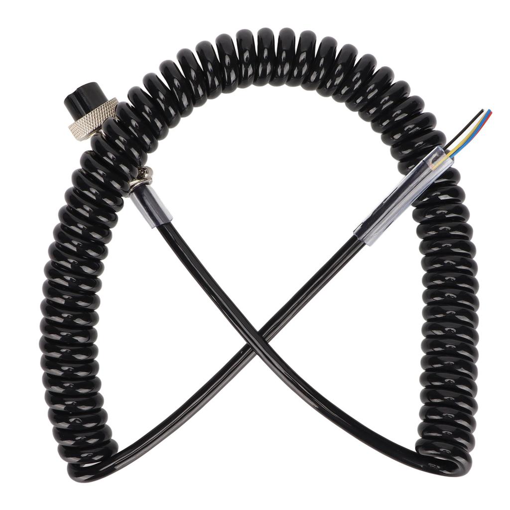 Radio Microphone Cable Replacement Female Hand Mic Cord with Prewired 4 Pin Connector for CB HAM Radio