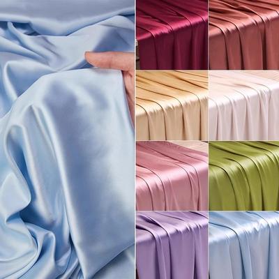 Wide 150cm Soft Acetate Satin Fabric Silky Smooth By The Meter for Clothing Dress Pajamas Shirt Diy Sewing Lining Textile Cloth
