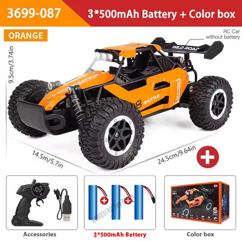 RC Car RC Drift Racing 1:16 Full Proportion Vehicle Off Road Alloy 2.4G Radio High-Speed Trucks With LED Light Climbing Gift Toy