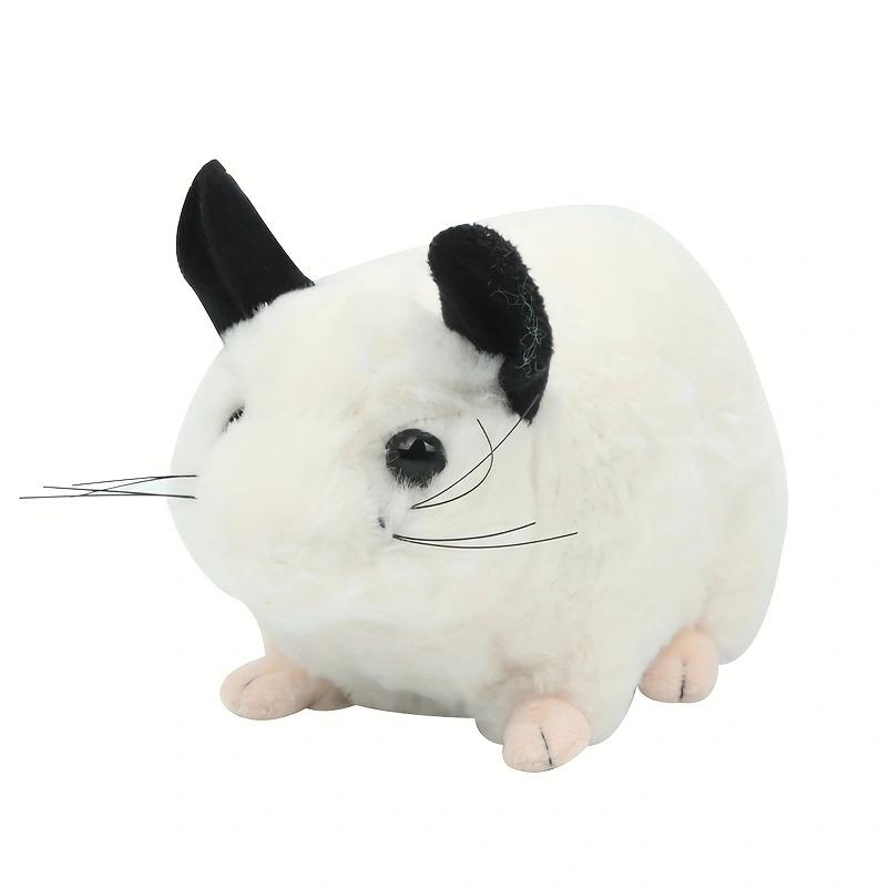 25cm/9.84in Realistic Chinchilla Mouse Animal Plush Stuffed Doll Kids Toy Home Desktop Decor Stuffed Plush Animals For kids Gift 25cm белый