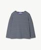 STCO Diems Boat Neck Striped Long Sleeve T-Shirt Navy (Semi-Oversized Fit)_Ltswa61Ntn