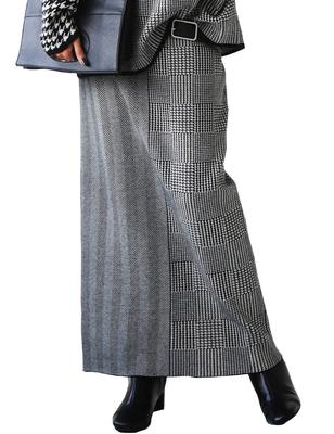 Antiqua Houndstooth Knit Free Size Black Women's Skirt, PN-00348, 05,