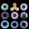 Rotating Finger Spinner Light Effect Changing Patterns LED Electroplate Finger Fidget Hand Spinner for Home
