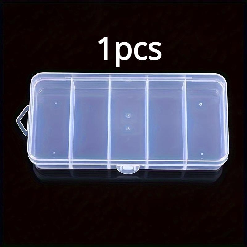 

1 шт. Компактный 5-секционный кейс для хранения Прозрачный, Пыленепроницаемый Органайзер для ювелирных изделий и мелких предметов для путешествий и повседневного использования