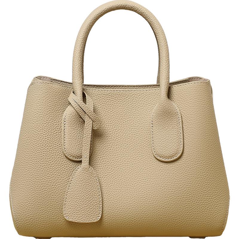 New Genuine Leather Hand-held Crossbody Bag for Women with Large Capacity Cowhide Atmospheric Middle-aged Mother Bag