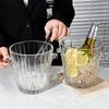 ZISIZ Thickened Glass Portable Ice Bucket