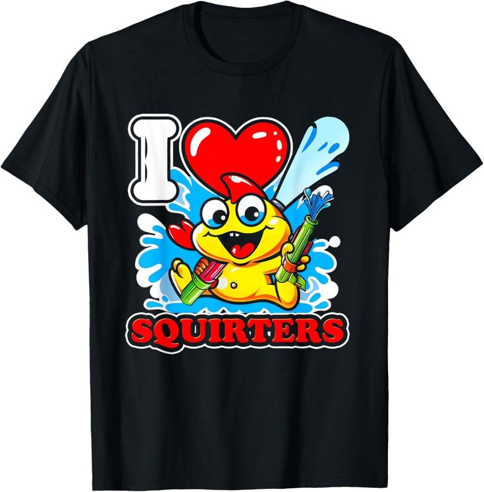 Retro I Love Heart Squirters Meme Funny 80 s Squirt Guns T-Shirt Unisex T-Shirt XXL